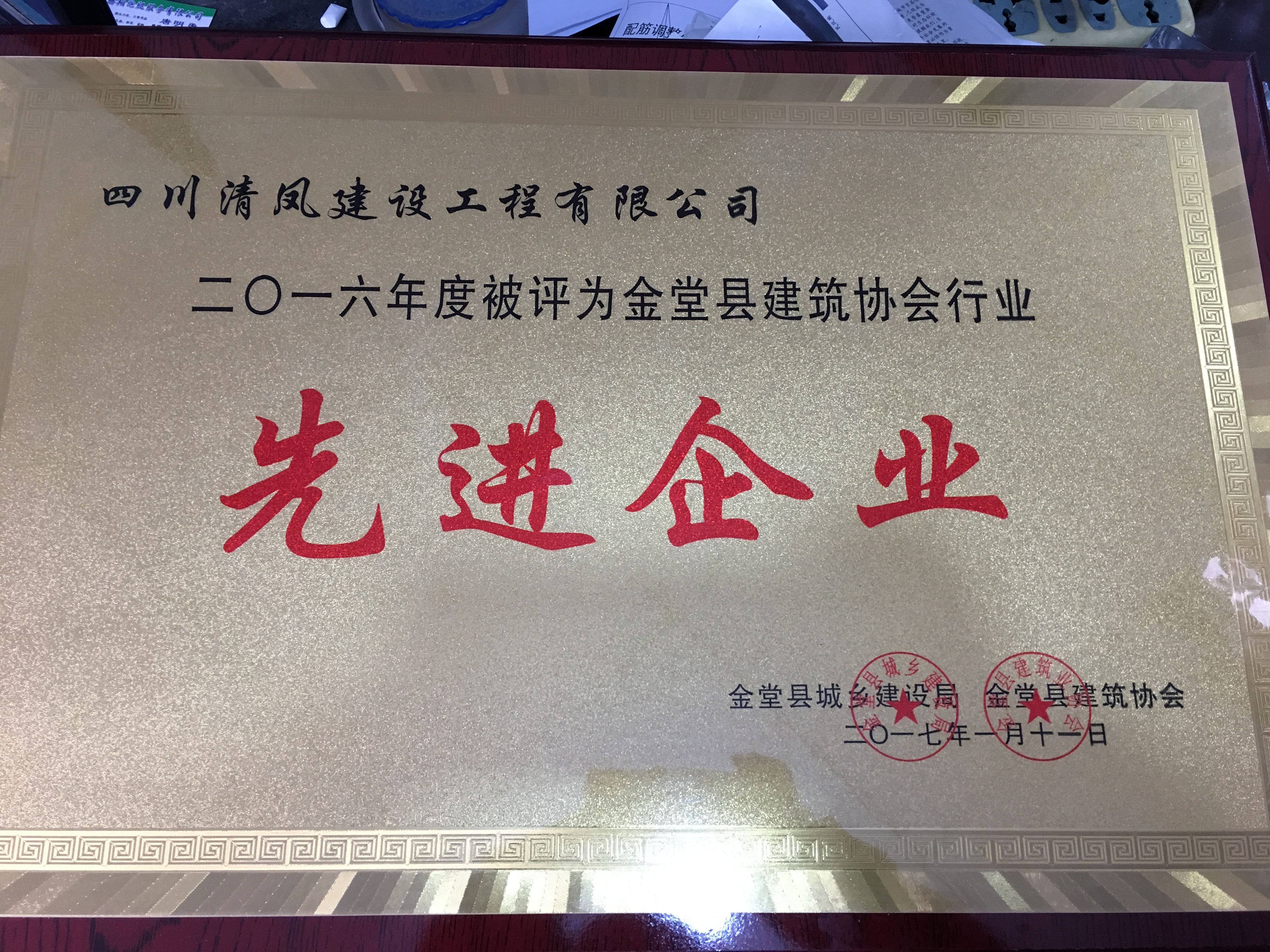 2016年度先进企业